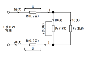 １φ２W(１相２線)回路図2